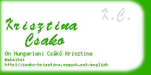 krisztina csako business card
