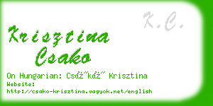 krisztina csako business card